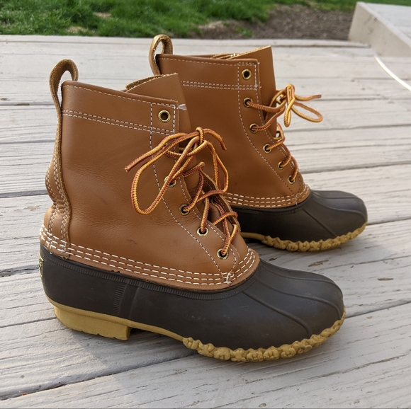 LL Bean Waterproof Leather Bean Boots Size 6M - Picture 3 of 8